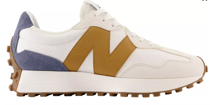 Pre-owned New Balance Balance 327 Calia Casual Women Sneakers Shoes Cream Blue Brown Various Sizes In White Cream / Blue / Brown Logo