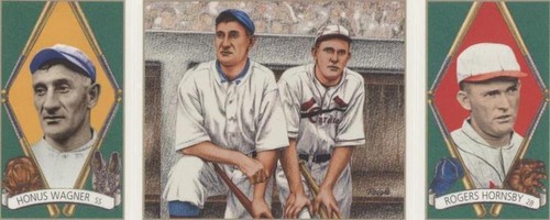 1993 Upper Deck B.A.T. Triple-Folders - Honus Wagner Rogers Hornsby #139