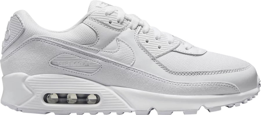 

Мужские кроссовки Nike Air Max 90 Premium White Metallic Silver FJ4003-100 10, Белый, Nike Air Max 90