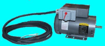 BALDOR MOTOR PCL3515M TEFC 2HP 3450RPM C-FACE 5/8'' COMPLETEW/SWITCH,CORD & GFCI