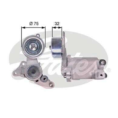 GATES T39135 Belt Tensioner, V-ribbed belt for TOYOTA