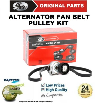 GATES FAN BELT PULLEY KIT for VW SCIROCCO 2.0 TDI 2010-2017