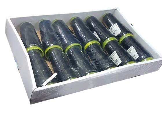 Set 12 Pezzi Filati A Cono In Poliestere Colore Nero Cucito Cucire 900m dfh