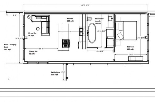 Modern Shipping Container Home 640sqft. Smart Home, Luxury.