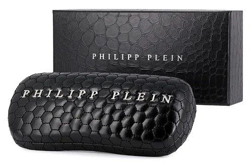 Pre-owned Philipp Plein Spp002m 0880 Sunglasses Crystal Frame Grey Gradient Lenses 51mm In Gray