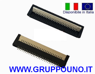 Connettore Flip FPC/FFC 0.8mm 30 pin (spess. 1.75-2 mm) - Disp. in Italia