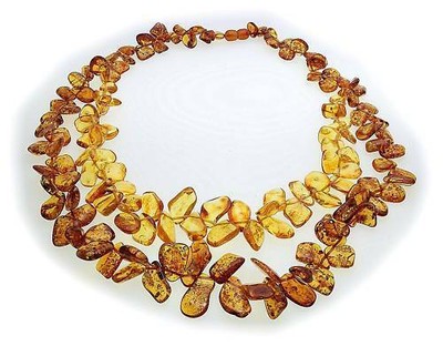 Damen Hals Kette echter Bernstein aus der Ostsee Collier Halskette SKU13 SKU1
