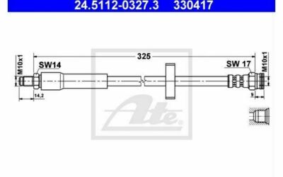 ATE Brake Hose 24.5112-0327.3 - BNIB FITS PEUGEOT 309 89/93