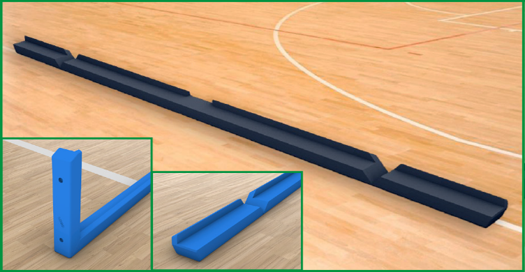 (05)PROTEZIONE A L PER TABELLONE BASKET SECONDO NORME FIBA DA APPLICARE CON VITI