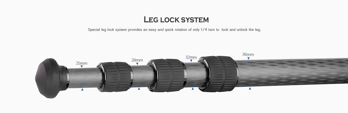 Leofoto LS-364C X Version Ranger Series Tripod + Ballhead Set - LS-364CX+LH-40