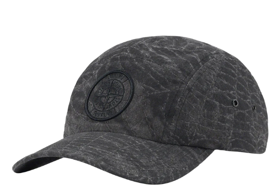 n*o様 Supreme × Stone  Camo Camp Ca Supreme Stone Island Reactive Ice Camo Ripstop Camp Cap