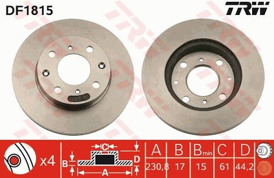 TRW Bremsscheiben Set Beläge CA3NO 12,8 vorne für HONDA CIVIC 4 ED ED2