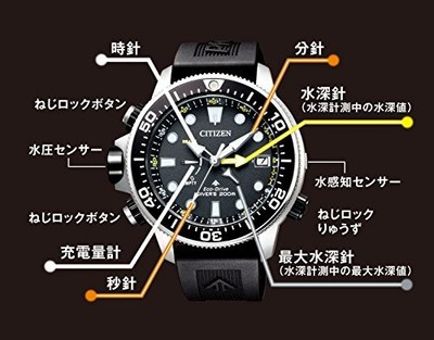 Pre-owned Citizen Watch Promaster Promaster Eco-drive Marine Series Aqua Land 2