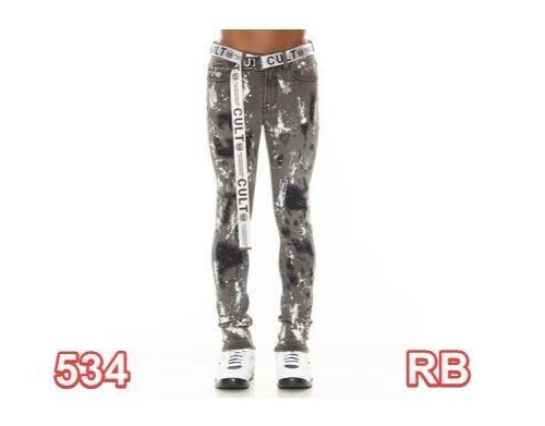 Cult of Individuality Men's Jeans, Cinder, 40, skinny style, stretch denim ,Grey