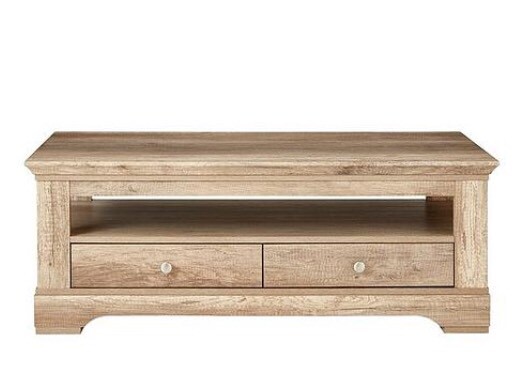 Ideal Home Wiltshire 2 Drawer Coffee Table In Rustic Oak Effect In