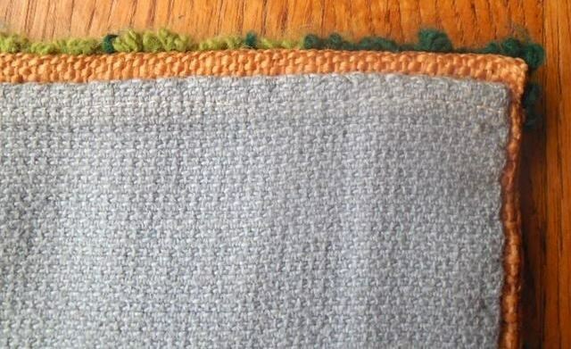 Vintage Hooked Rug Table Mat Water Lilies Hand Made Small 11 3/4