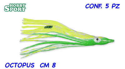 OCTOPUS ZEBCO CM 8 COLORE VERDE GIALLO PESCA TRAINA