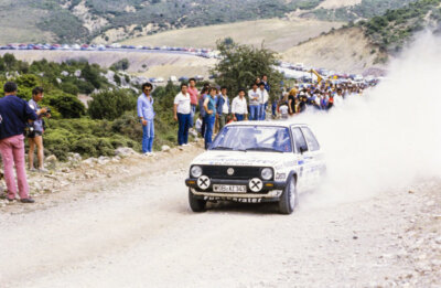 Franz Wittmann senior Max Ogrisek Volkswagen Golf Rally Car 1985 Old Photo
