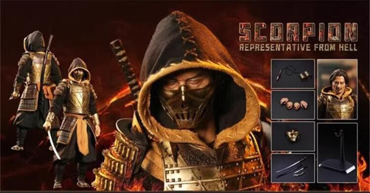 POPTOYS Scorpion Mortal Kombat 1/6 Action Figure 12'' Model