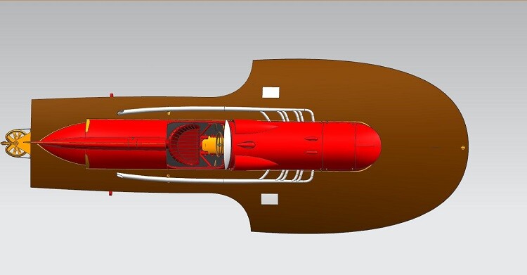 Ferrari ARNO.XI F1 1:8 RACING BOAT 830 MM 32.6