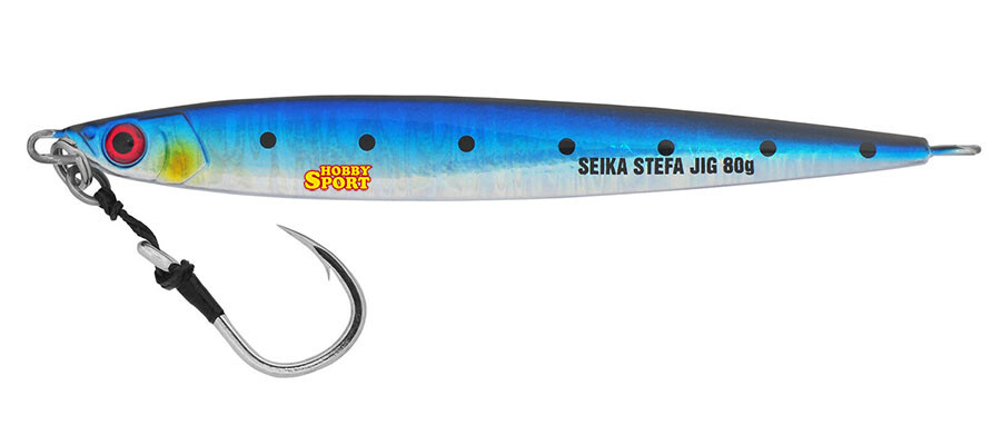 SLOW PITCH STEFA JIG 80 GR COLORE 05 BLUE SILVER SEIKA TUBERTINI MARE BARCA