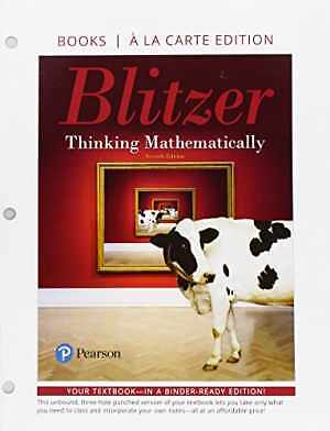 Thinking Mathematically - Loose Leaf, by Blitzer Robert - Acceptable n