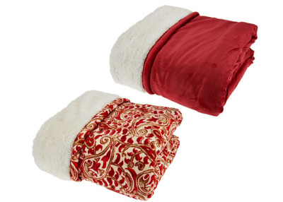 ED On Air S/2 Suedemink Vintage Paisley Throws by Ellen DeGeneres SPICE H209805