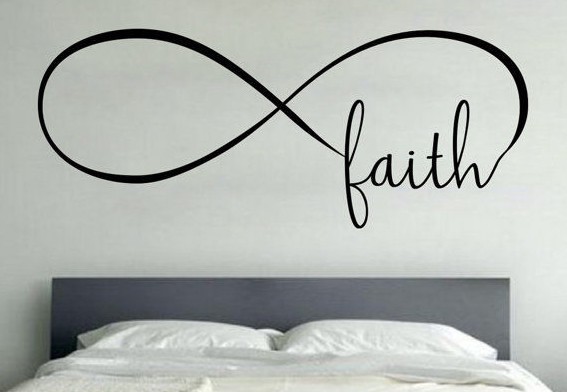 FAITH INFINITY LOVE Wall Art Decal Quote Words Lettering Home