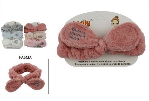 Fascia Capelli Doccia Shampoo Asciugamano Spugna Fiocco Orecchie 69503 dfh