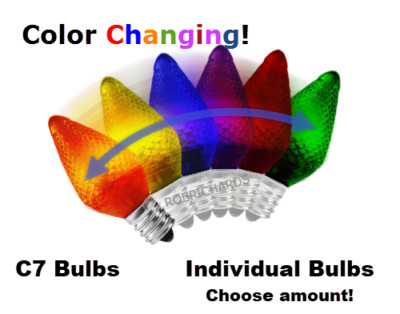 LED - Color Changing Bulbs - Refrigerator - Night Light - Christmas - C7 (E12)