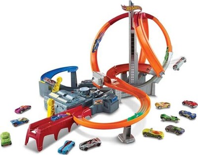 Toy Car Track Set Spin Storm, 3 Intersections For Multi Colo