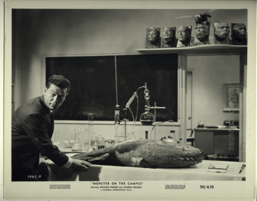 Monster on the Campus 1958- 4 Vintage Photos