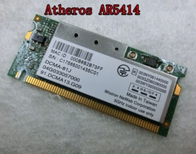Wistron DCMA-81 SuperAG 400mWm Atheros AR5414 2.4GHZ+5GHZ ROSWLAN CARD