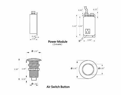 Air Activated Switch Button For Sink Garbage Disposal Part Brushed Nickel