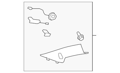 Genuine  Medium Cashmere Driver Side Windshield Upper Garnish Molding 20778192