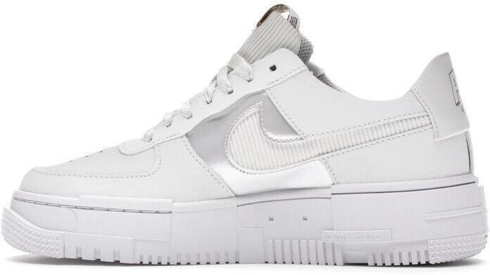 womens air force 1 pixel white gold chain