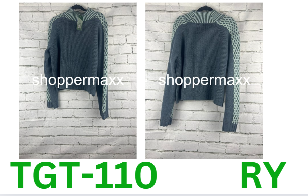 Women's Mock Turtleneck Boxy Pullover Sweater - Wild Fable, Dark Blue, XXL