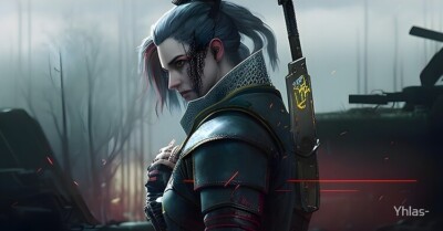  Witcher Desk Mat -Female Witcher 80x40cm / 31in x 15in Desk Pad, deskmat, merch