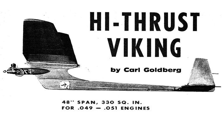 Carl Goldberg Model Airplane Plans (FF): Hi-Thrust Viking 48