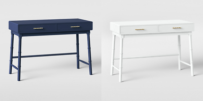 Oslari Wood Writing Desk with 2 Drawers 44