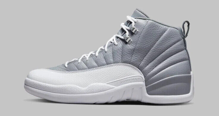 

Nike Air Jordan 12 Retro Stealth CT8013-015 Кроссовки мужские US6-12, Белый, Nike Air Jordan