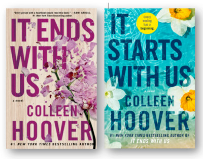 It Starts With Us and It ends With Us By Colleen Hoover 2 Books Collection Set..