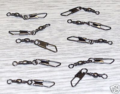 10 small snap link swivels for coarse and carp fishing, float adapter, NEW, UK