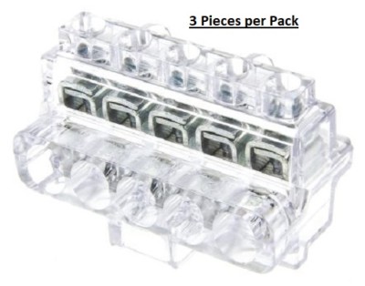 RS Pro 5 Way Commoning Block, Screw Down Termination, 5 AWG, 16mm² CSA, 315-4857
