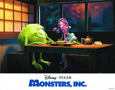 monsters inc. walt disney animation original 11x14 lobby card mint #3 dining