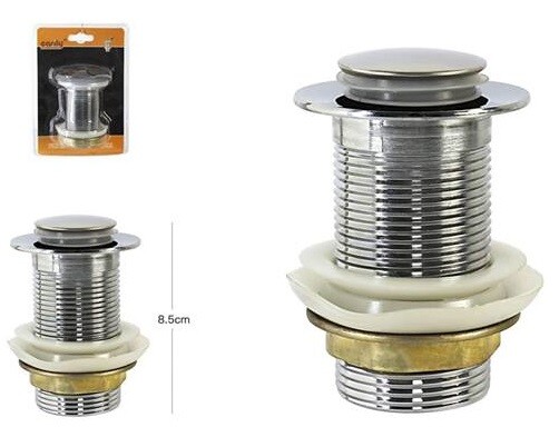 Tappo Piletta Scarico Cromato Clip Per Lavabo Bidet Vasca Lavandino 10259 dfh