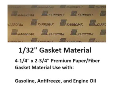 1/32 4x2.5 Paper Fiber Gasket Material Fel-Pro Engine Truck Carburetor Gas Oil
