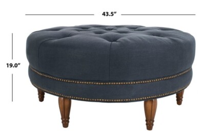 Safavieh Bedell Round Linen Ottoman, Reduced Price 2172715328 KNT4056A