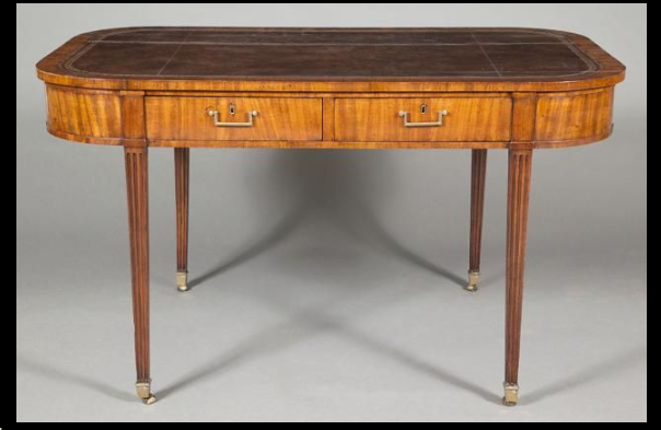 Antique Fine George III Mahogany Writing table Hepplewhite Desk Library