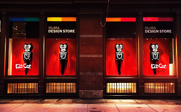 NEW AUTHENTIC  BLACK Kit Cat Clock WITH ZEBRA  BOW TIE, Made In USA